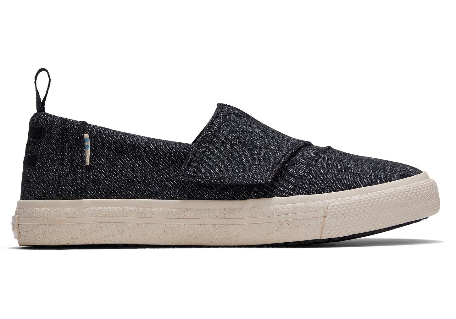 Toms Brushed Denim Aliso - Kids Alpargata Espadrilles - Black - NZ - 647902NFL